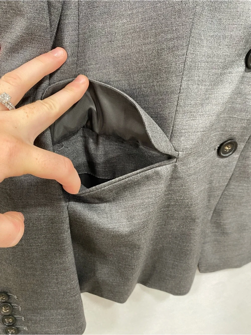 J.Crew Collection Loro Piana Italian Wool Blazer Gray 2-Button Suit Jacket 4